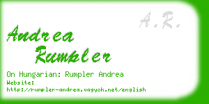 andrea rumpler business card